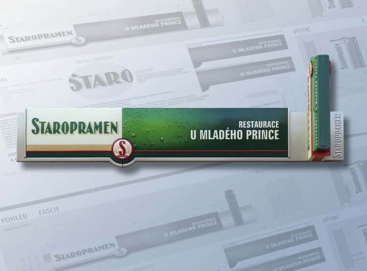 Venkovní označení restaurací Staropramen 2006–2009